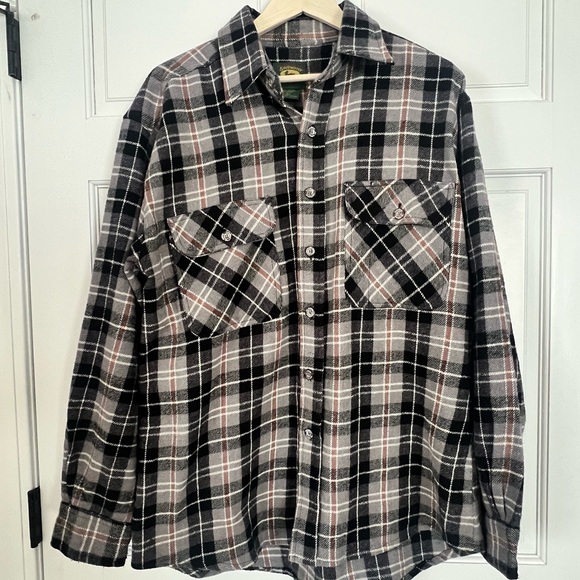 Plaid Black and Gray Men's Shirt - Picture 1 of 7